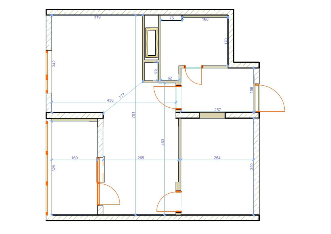 Дизайн-проект квартиры (вариант 1)